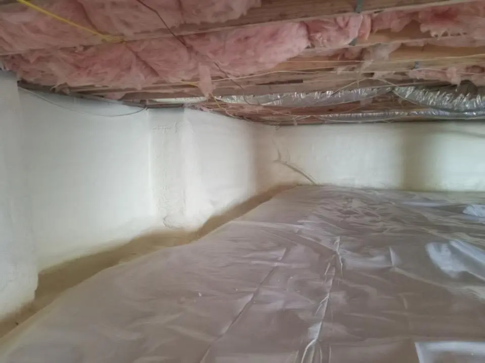 Crawl space encapsulation with closed-cell spray foam for Roof Maintenance in Gas City